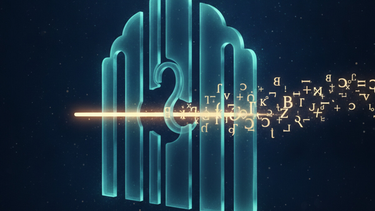 A flat illustration of a chat reply stopped at a glowing teal barrier before it reaches a phone, in navy and teal